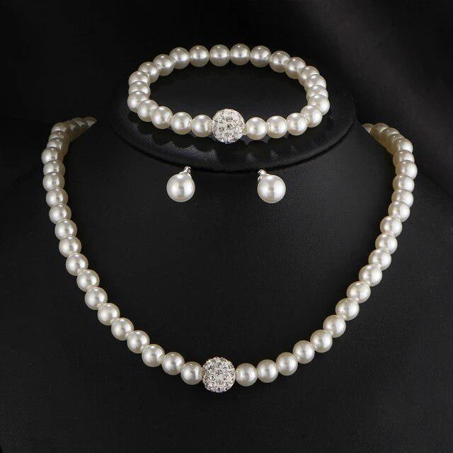 Conjunto de Pérolas Elegante