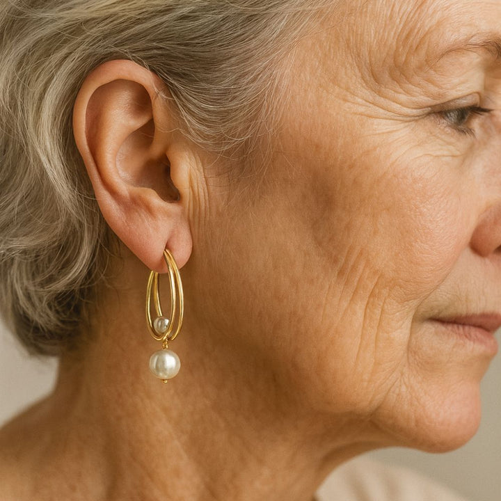 Brincos de Pérola Vintage Charmosos